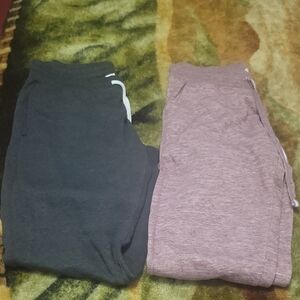 2 Reflex Jogger Pants - Blackish Gray and Pinkish Mauve Size Xl Juniors